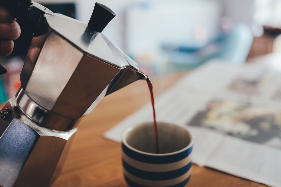 making coffee at the office